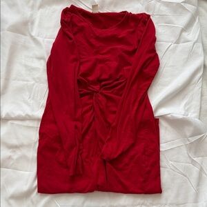 H&M Long Red Dress with Knot